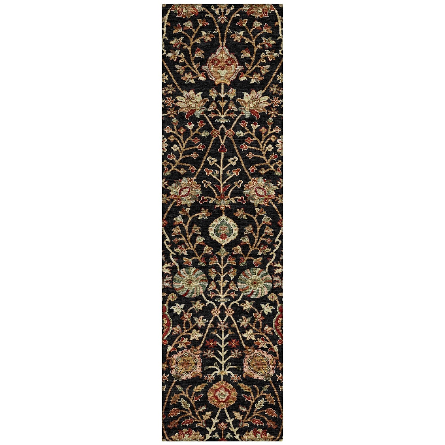 Machine Washable Indoor/ Outdoor Traditional Kashan Chantille Rug