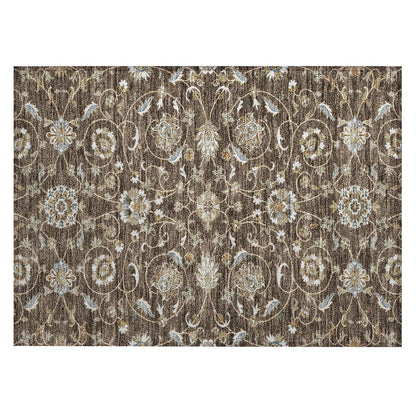 Machine Washable Indoor/ Outdoor Traditional KashanChantille Rug