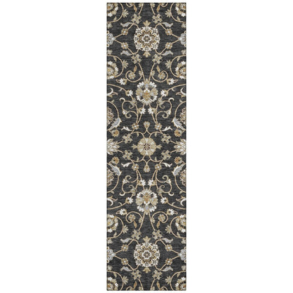 Machine Washable Indoor/ Outdoor Traditional KashanChantille Rug