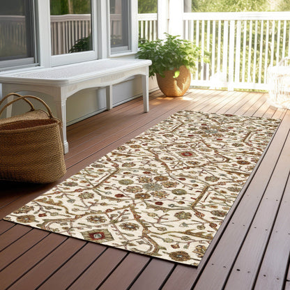 Machine Washable Indoor/ Outdoor Traditional Persian Chantille Rug