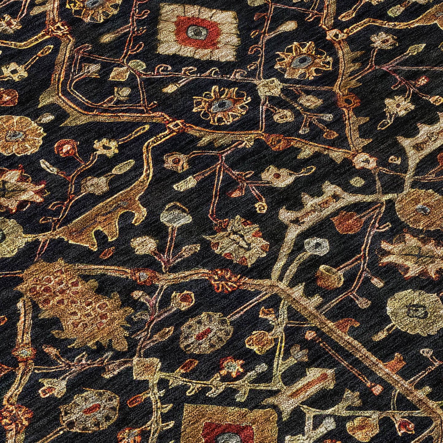 Machine Washable Indoor/ Outdoor Traditional Persian Chantille Rug