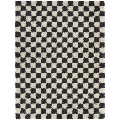 Mackie Checkered Shag Area Rug
