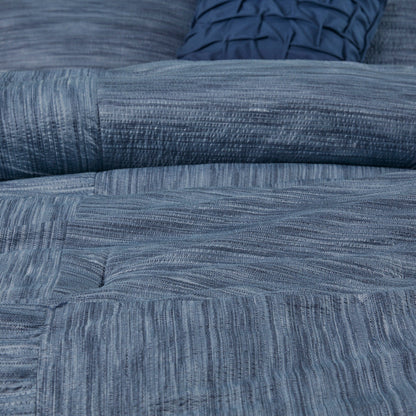 Madison Park Clayton 7 Piece Printed Seersucker Comforter Set