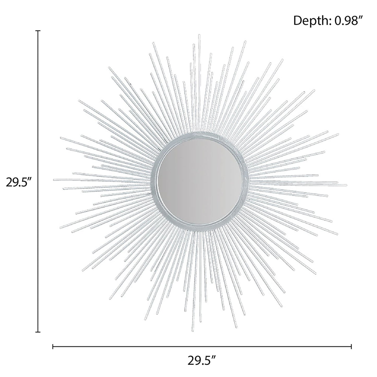 Madison Park Fiore Sunburst Wall Decor Mirror