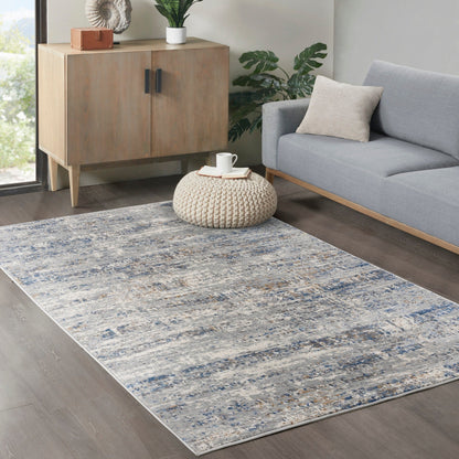 Madison Park Marie Blue/ Cream Abstract Area Rug