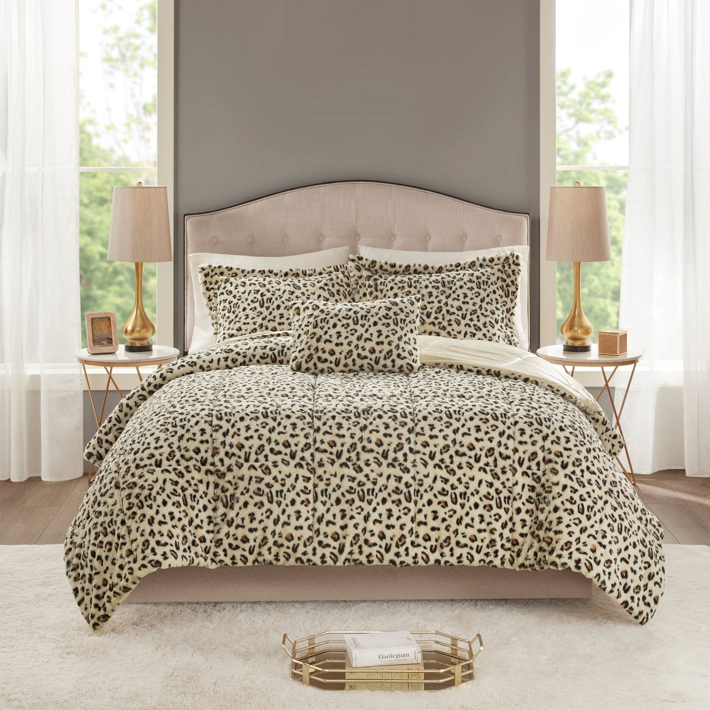 Madison Park Marselle Faux Fur Comforter Set