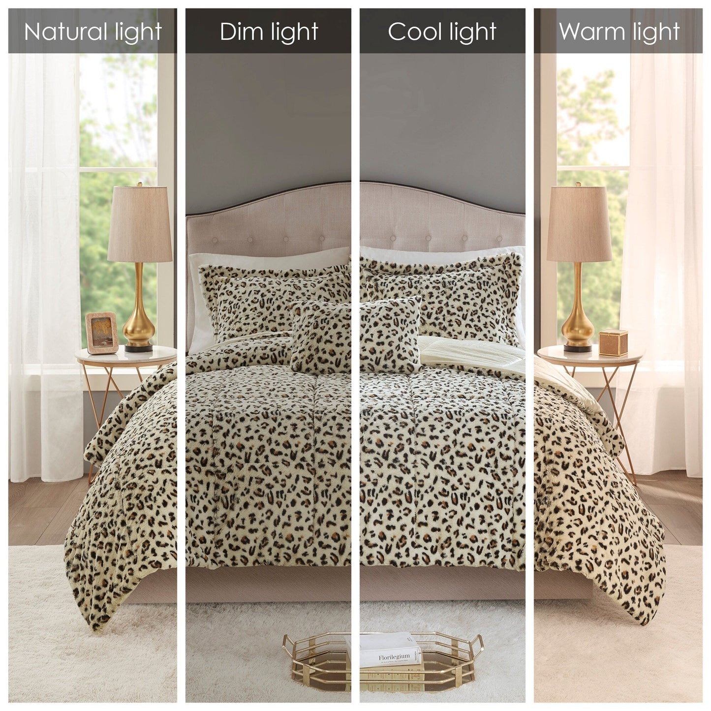 Madison Park Marselle Faux Fur Comforter Set
