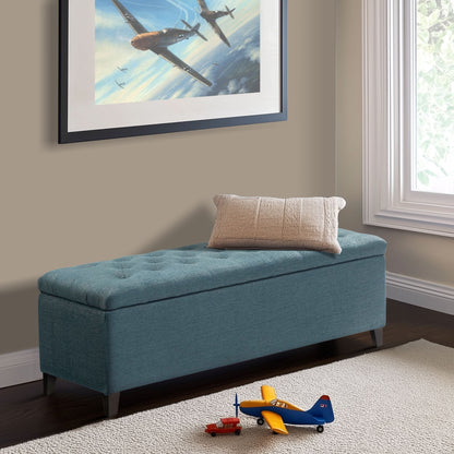 Banc de rangement rembourré à plateau capitonné Sasha de Madison Park