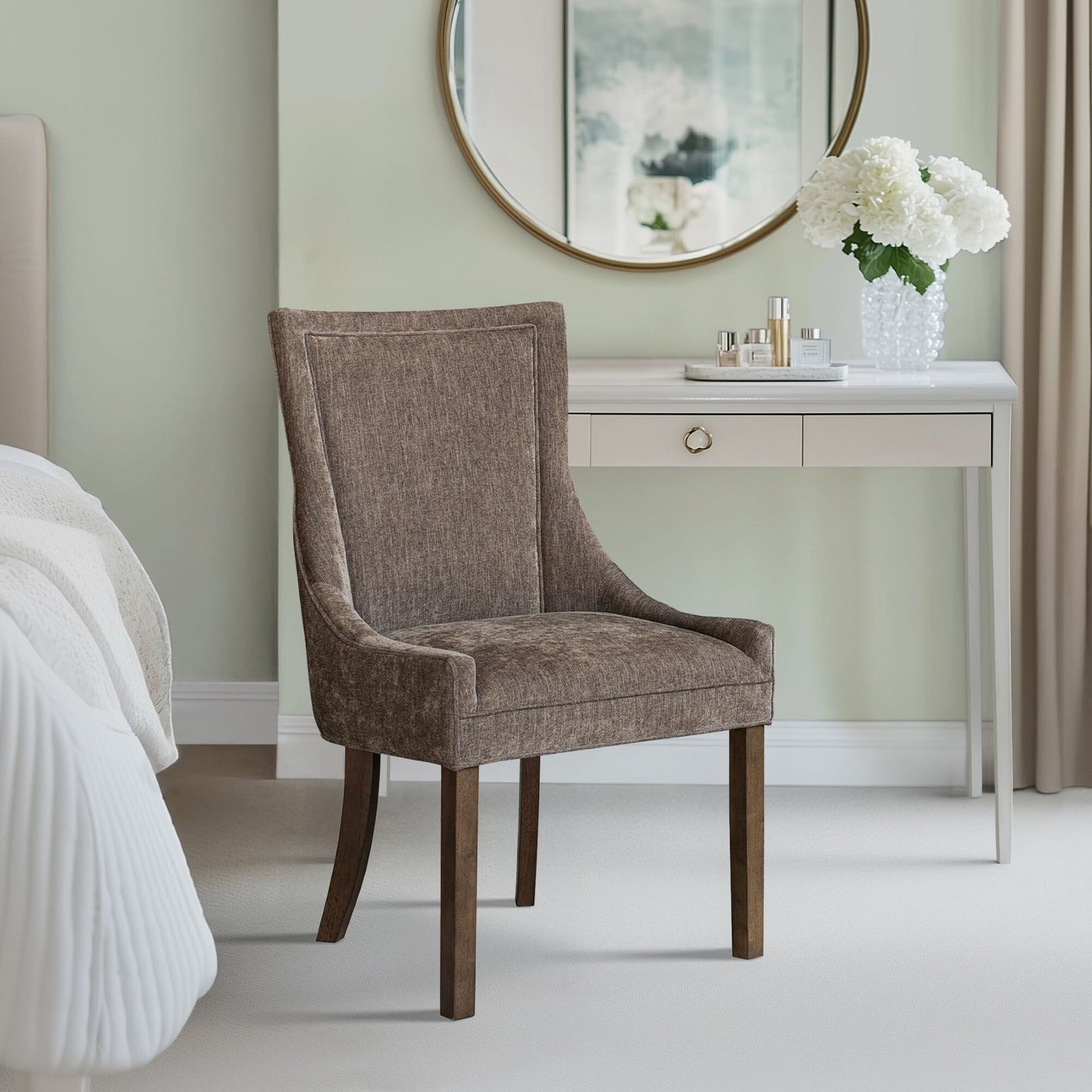 Chaises de salle à manger rembourrées Madison Park Signature Ultra avec pieds en bois (lot de 2) - N/A