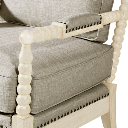 Fauteuil à cadre en bois tourné Madison Park Donohue