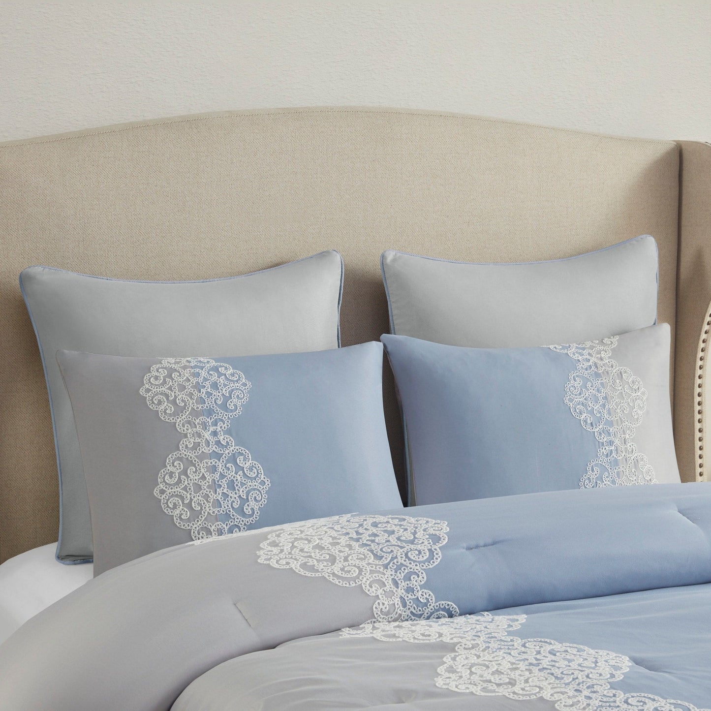 Madison Park Vera 8 Piece Embroidered Microfiber Comforter Set