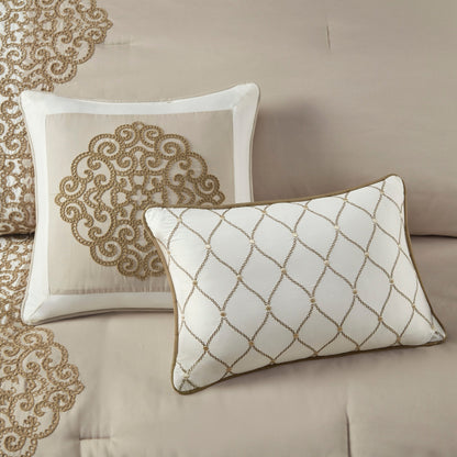 Madison Park Vera 8 Piece Embroidered Microfiber Comforter Set