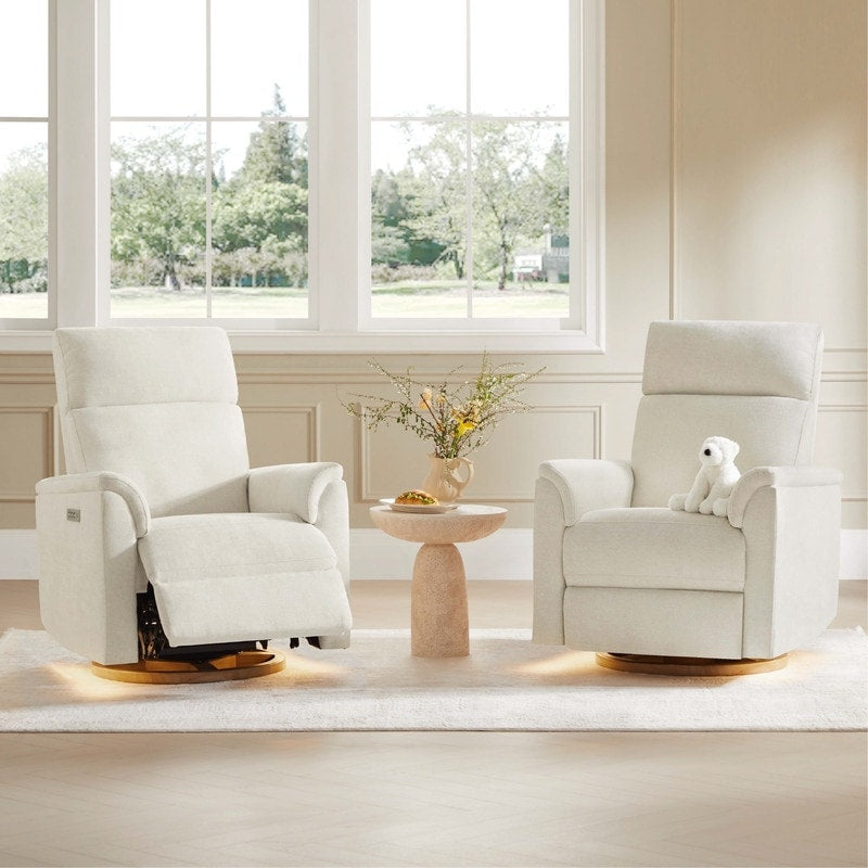 Maire Power Swivel Nursery Recliner Chair with Nightlight