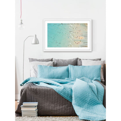 Marmont Hill - 'Fun at the Beach' Framed Painting Print - Multi-Color