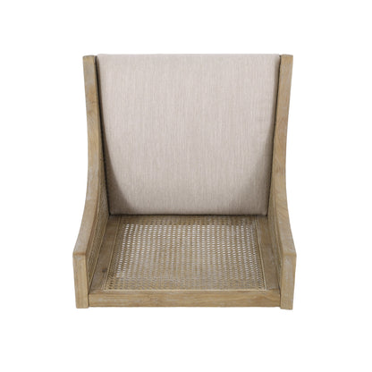 Chaises de salle à manger rembourrées en rotin et bois Maurers (lot de 2) par Christopher Knight Home