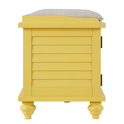 Banc de rangement à porte à volets Maybelle avec coussin en velours par iNSPIRE Q Classic