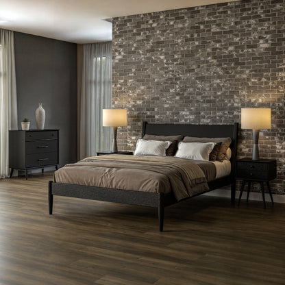 Lit à panneaux du milieu du siècle