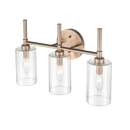 Luminaire de salle de bain Millennium Lighting Chastine avec abat-jour en verre biseauté transparent