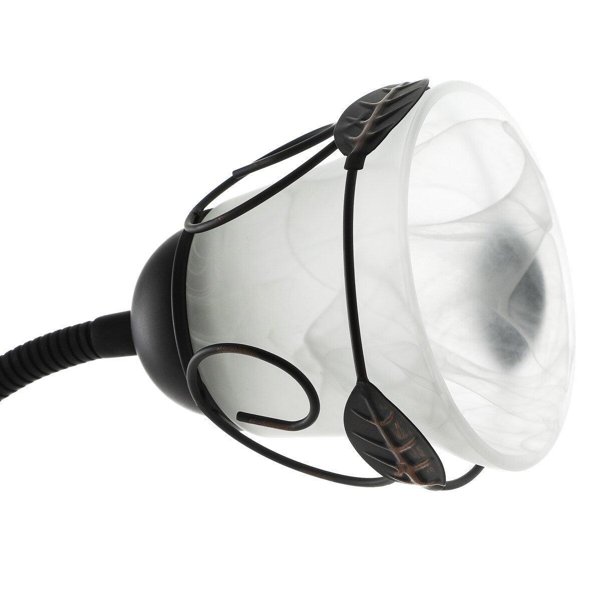 Moasis 71 Traditional Torchiere Floor Lamp with Adjustable Reading Light, Alabaster glass shades - 71H