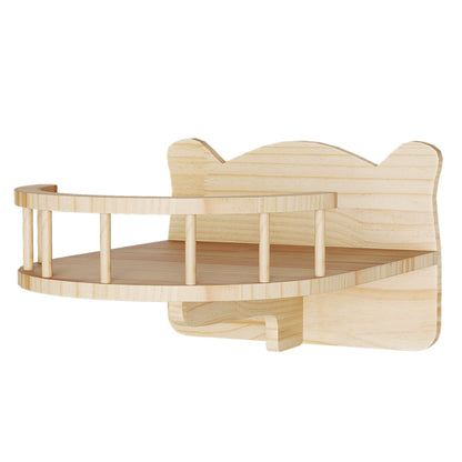 Moasis Cat Wall Shelves Set Wall Mounted Wood Cat Climber Set