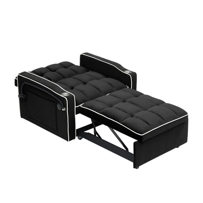 Modern 70.86 3 in 1 Single Convertible Sofa Bed with Adjustable Back and USB Charging Port for Living Room