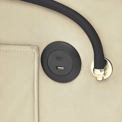 Modern 70.86 3 in 1 Single Convertible Sofa Bed with Adjustable Back and USB Charging Port for Living Room