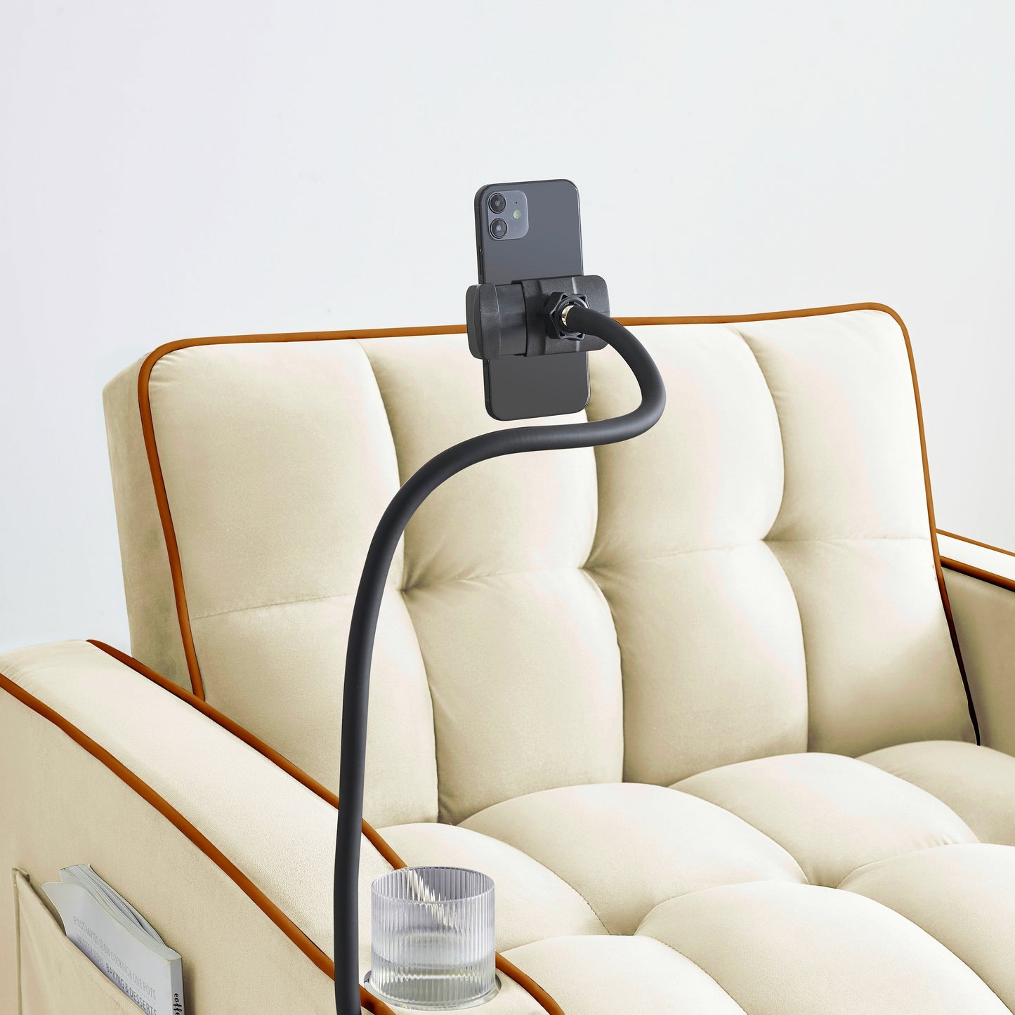 Modern 70.86 3 in 1 Single Convertible Sofa Bed with Adjustable Back and USB Charging Port for Living Room