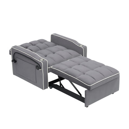 Modern 70.86 3 in 1 Single Convertible Sofa Bed with Adjustable Back and USB Charging Port for Living Room