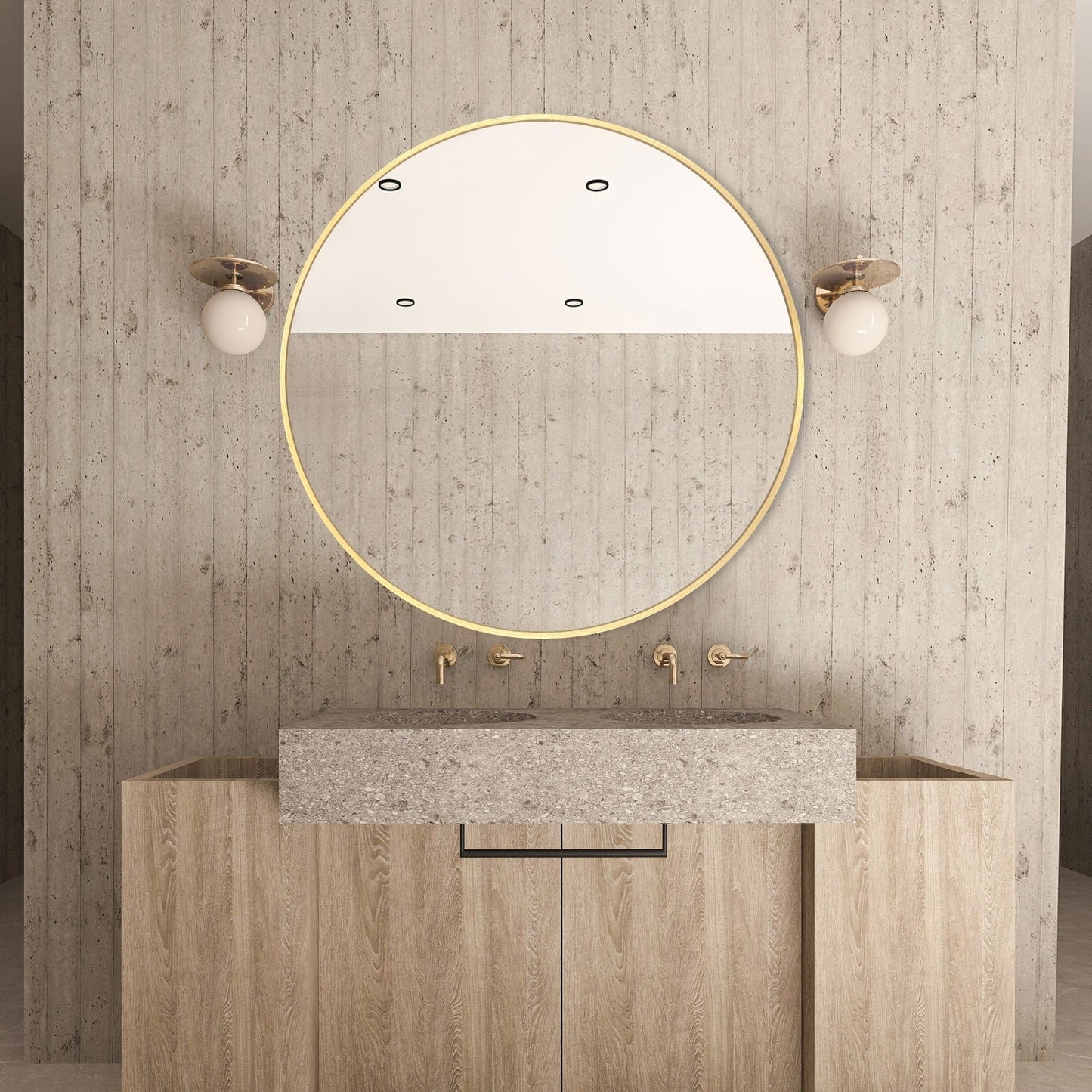 Modern Bathroom Wall Mounted Round Vanity Mirror