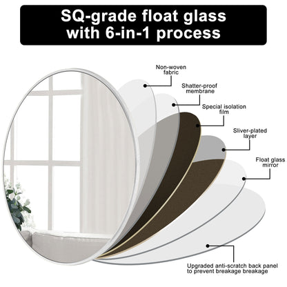 Modern Bathroom Wall Mounted Round Vanity Mirror