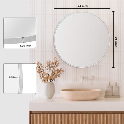 Modern Bathroom Wall Mounted Round Vanity Mirror