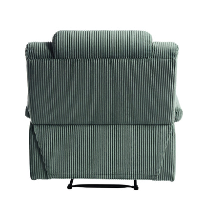 Modern Corduroy Manual Recliner Chair, Lounger Adjustable Recliners with Wide Armrest