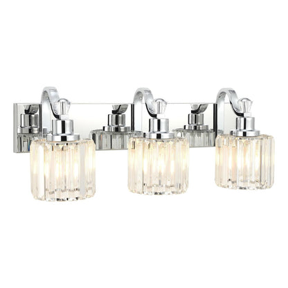 Modern Crystal Bathroom Vanity Lights Dimmable Wall Sconces