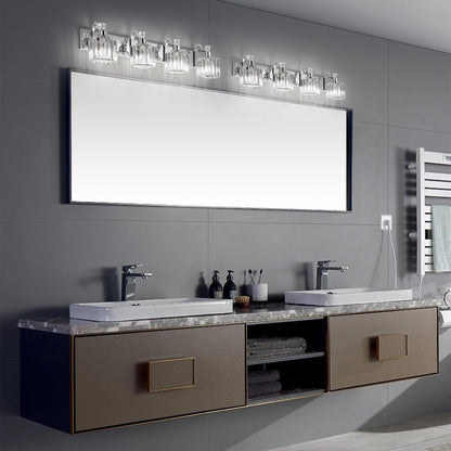 Modern Crystal Bathroom Vanity Lights Dimmable Wall Sconces