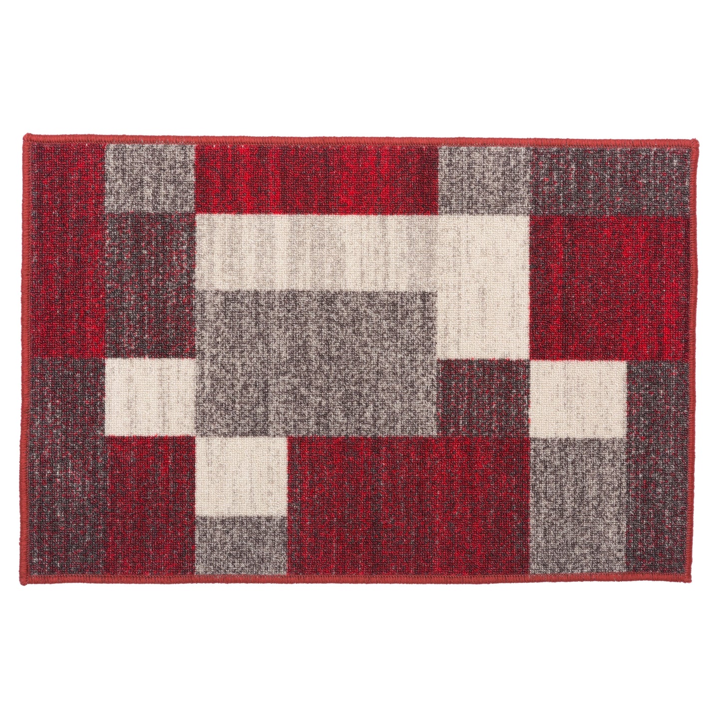 World Rug Gallery Modern Boxes Design Non-slip (Non-skid) Area Rug