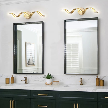 Modern Spiral Design LED Bathroom Vanity Light Dimmable Wall Light