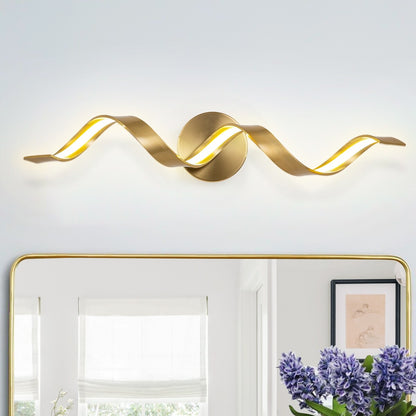 Modern Spiral Design LED Bathroom Vanity Light Dimmable Wall Light