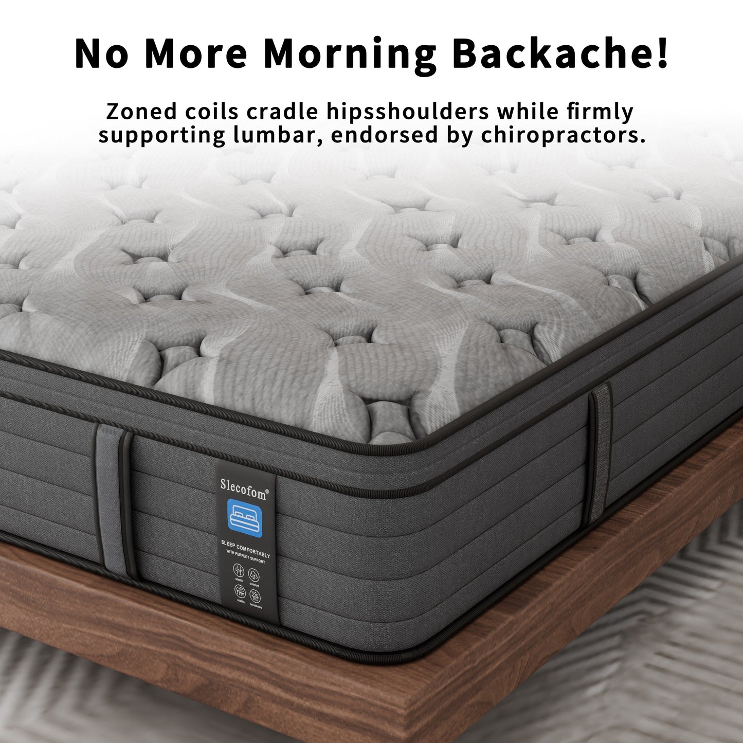 Matelas hybride Modland 14 pouces à plateau-coussin moyen, matelas à ressorts ensachés dans une boîte