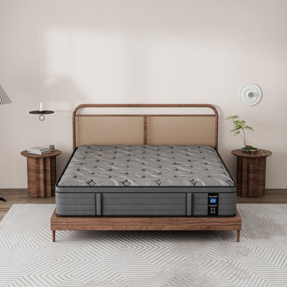 Matelas hybride Modland 14 pouces à plateau-coussin moyen, matelas à ressorts ensachés dans une boîte