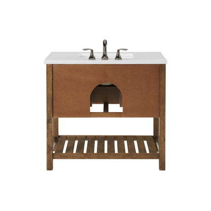 Meuble-lavabo simple de style ferme Monterey 37 avec dessus