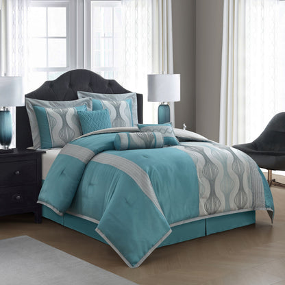 Nanshing Daniella 7-Piece Modern Geometric Comforter Set