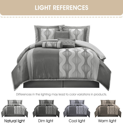 Nanshing Daniella 7-Piece Modern Geometric Comforter Set