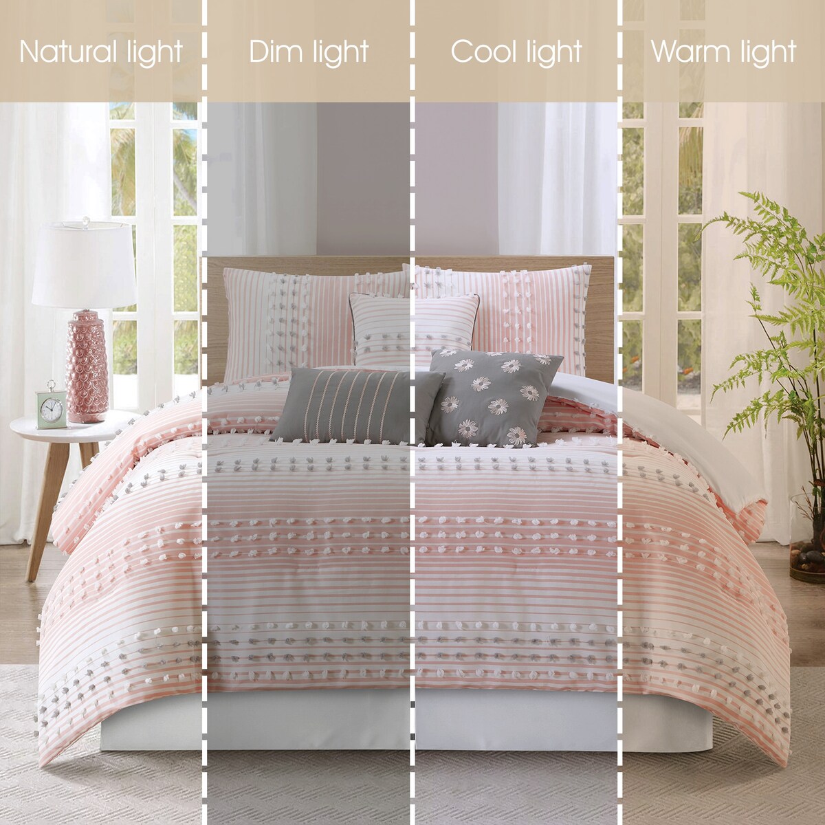 Nanshing Jessy Modern Striped 7 Piece Comforter Set