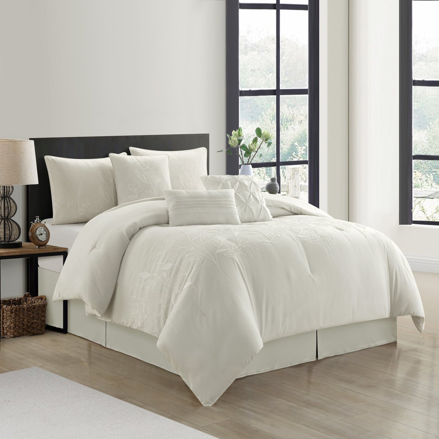 Ensemble de couette florale botanique Nanshing Taylor 7 pièces