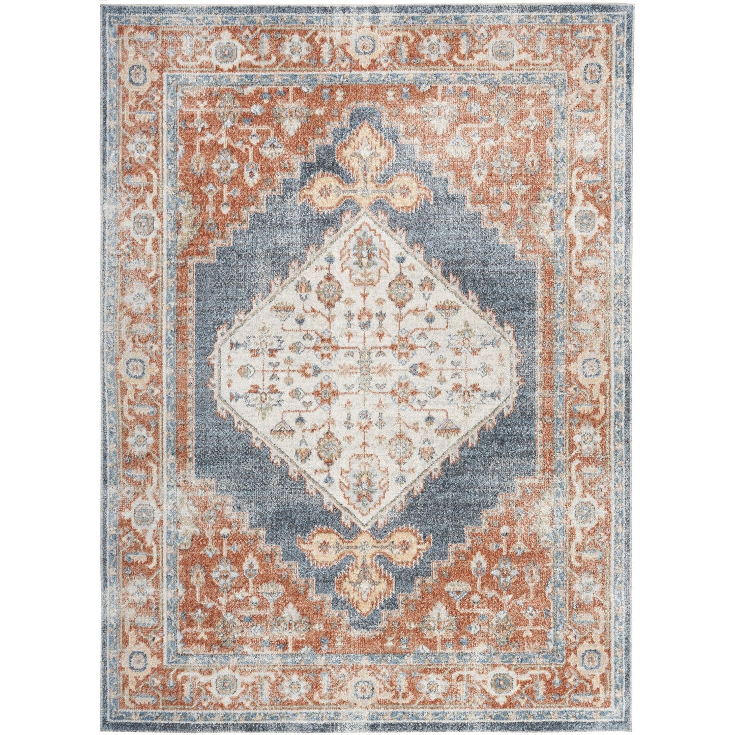 Nourison Abby Machine Washable Indoor only Persian Distressed Area Rug