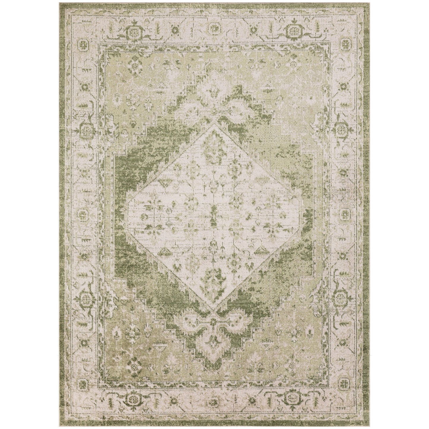 Nourison Abby Machine Washable Indoor only Persian Distressed Area Rug