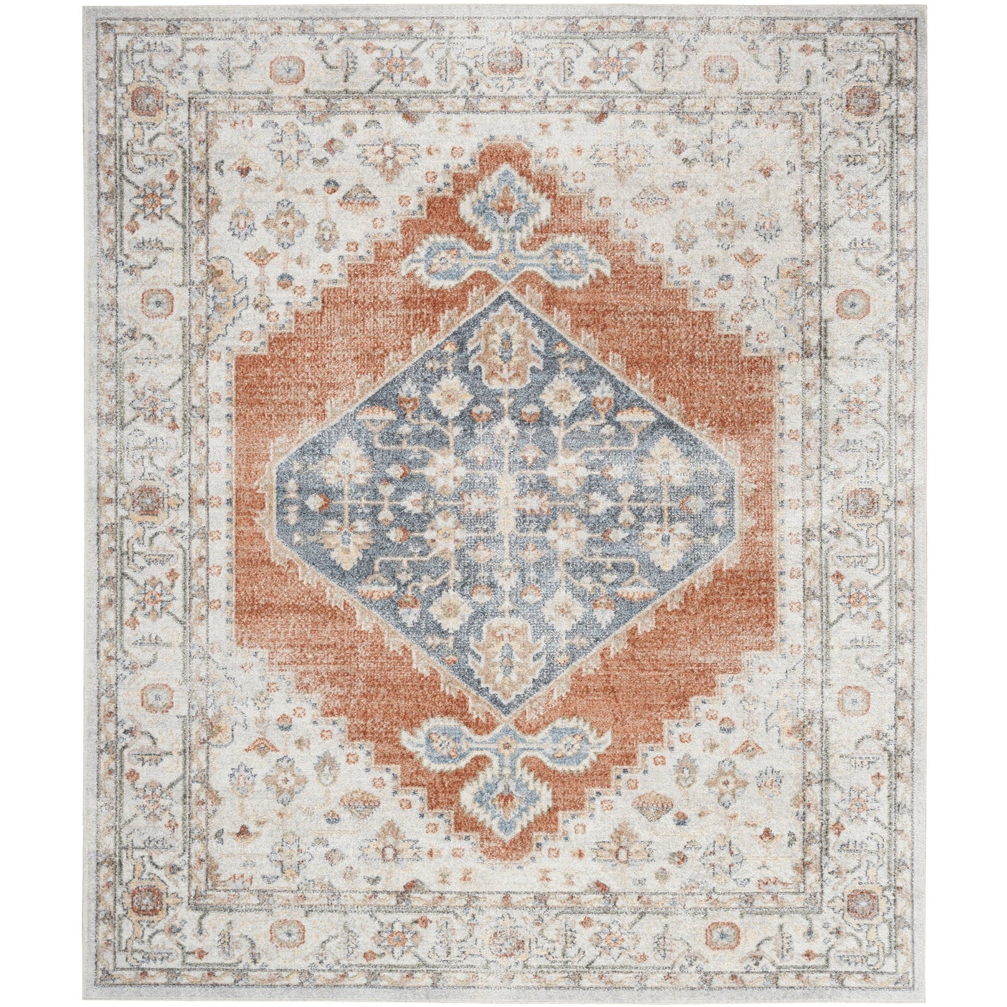 Nourison Abby Machine Washable Indoor only Persian Distressed Area Rug
