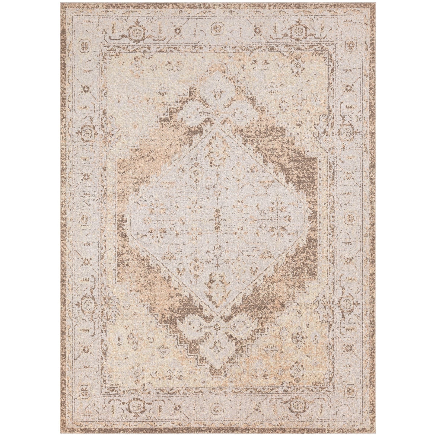 Nourison Abby Machine Washable Indoor only Persian Distressed Area Rug