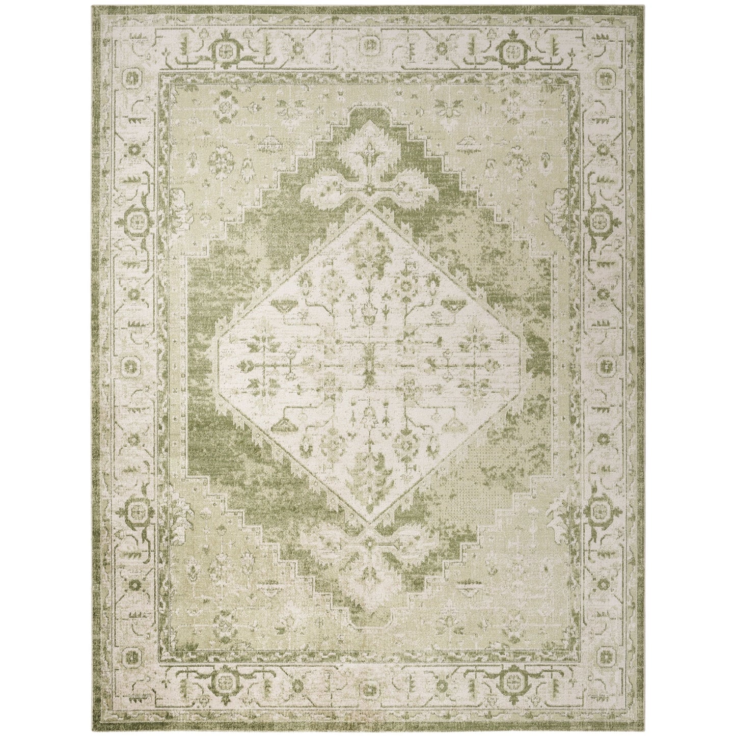 Nourison Abby Machine Washable Indoor only Persian Distressed Area Rug