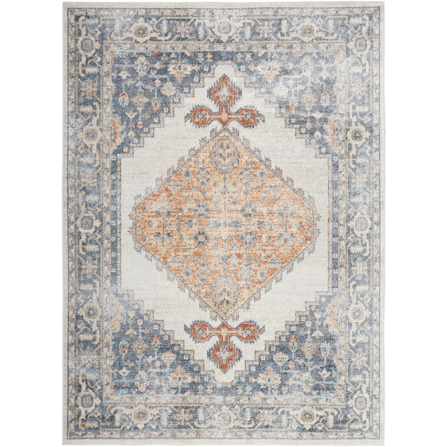 Nourison Abby Machine Washable Indoor only Persian Distressed Area Rug